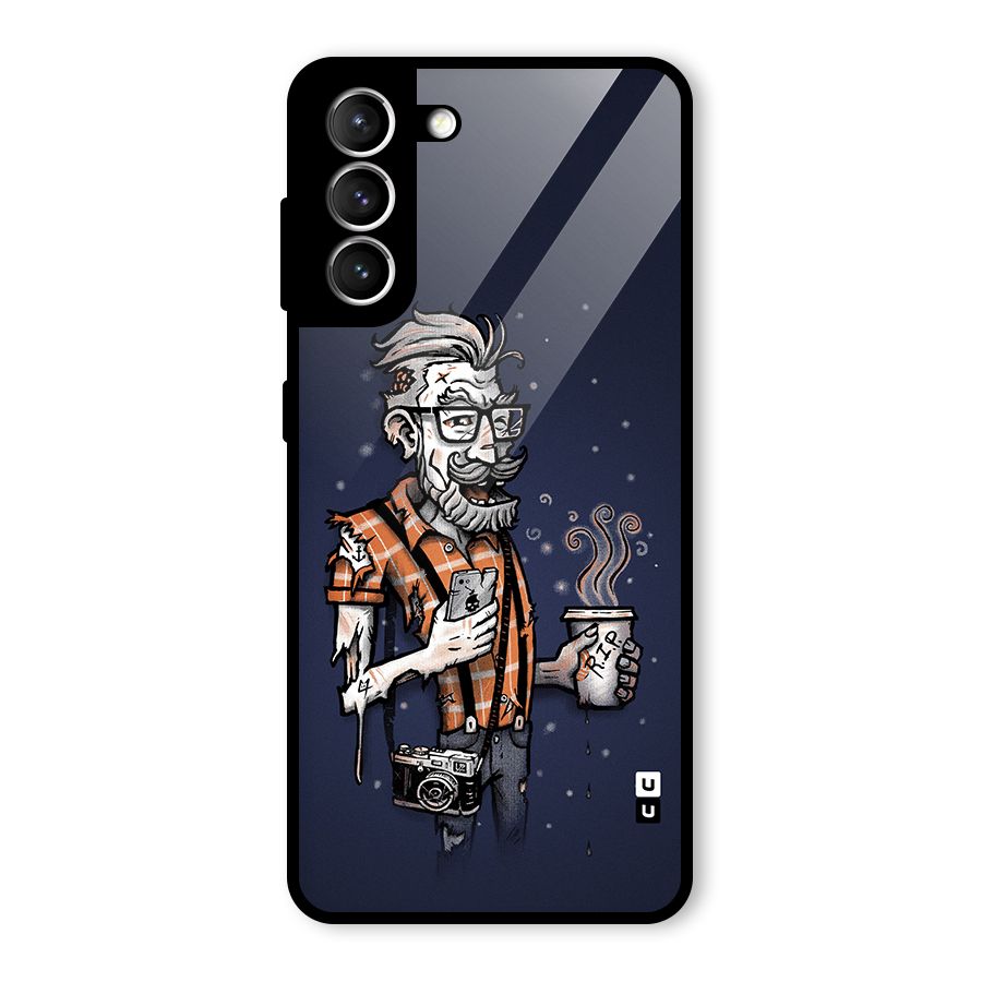 Photographer illustration Glass Back Case for Galaxy S21 5G