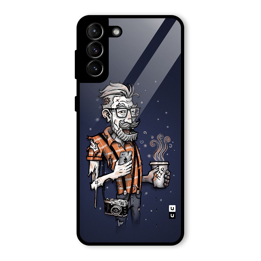 Photographer illustration Glass Back Case for Galaxy S21 Plus