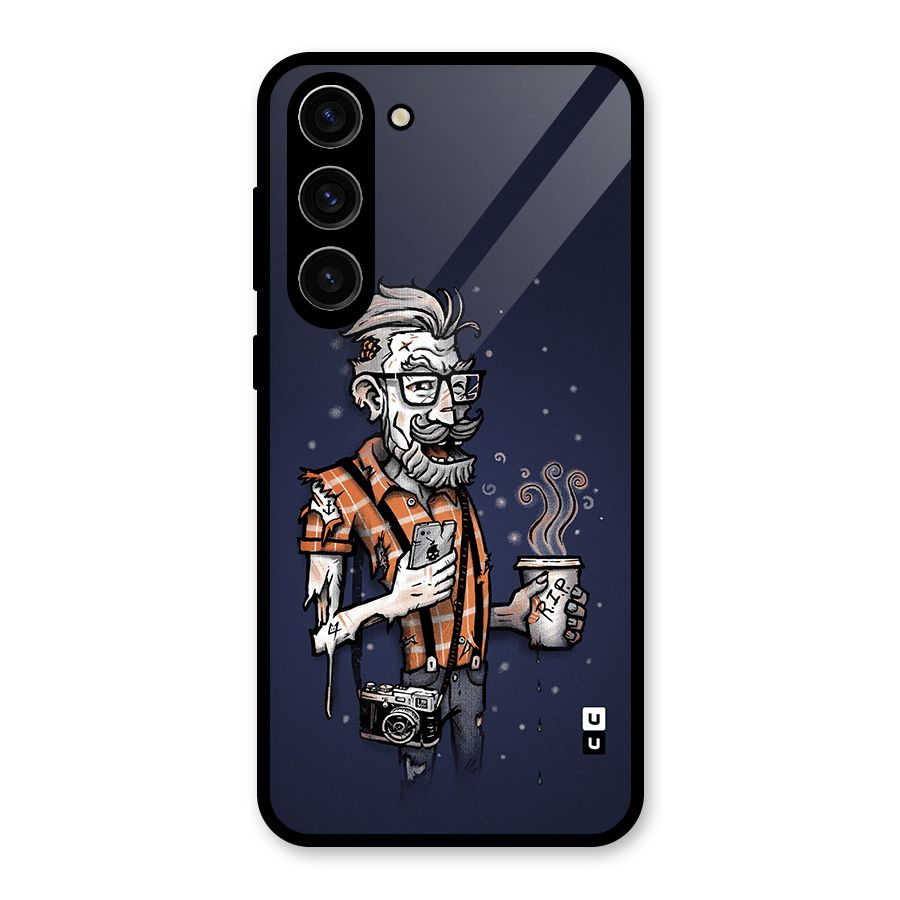 Photographer illustration Glass Back Case for Galaxy S23 Plus