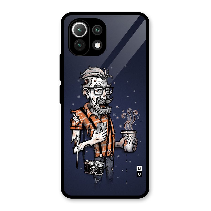 Photographer illustration Glass Back Case for Mi 11 Lite