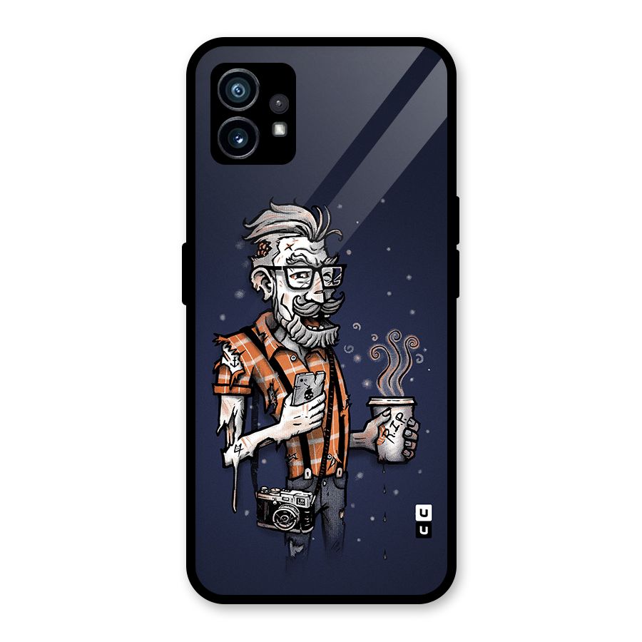 Photographer illustration Glass Back Case for Nothing Phone 1