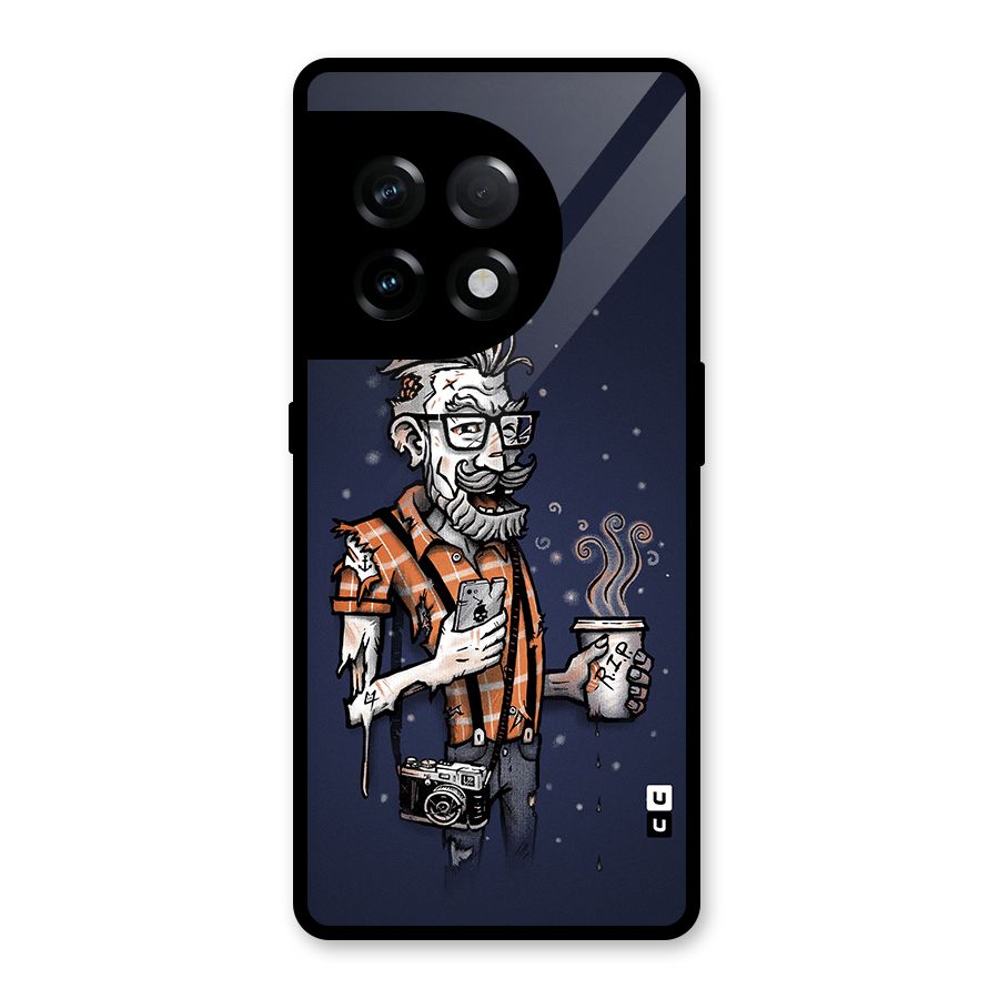 Photographer illustration Glass Back Case for OnePlus 11R