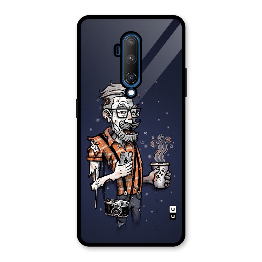 Photographer illustration Glass Back Case for OnePlus 7T Pro