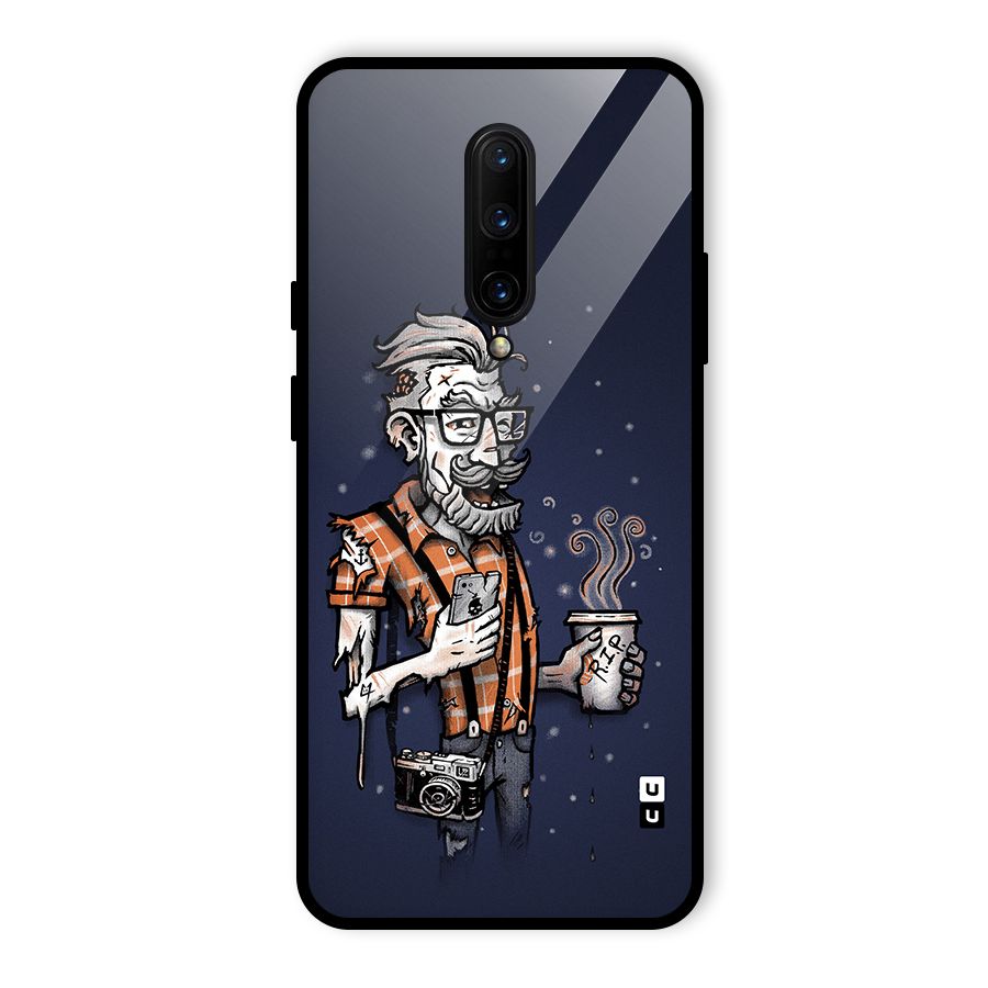 Photographer illustration Glass Back Case for OnePlus 7 Pro