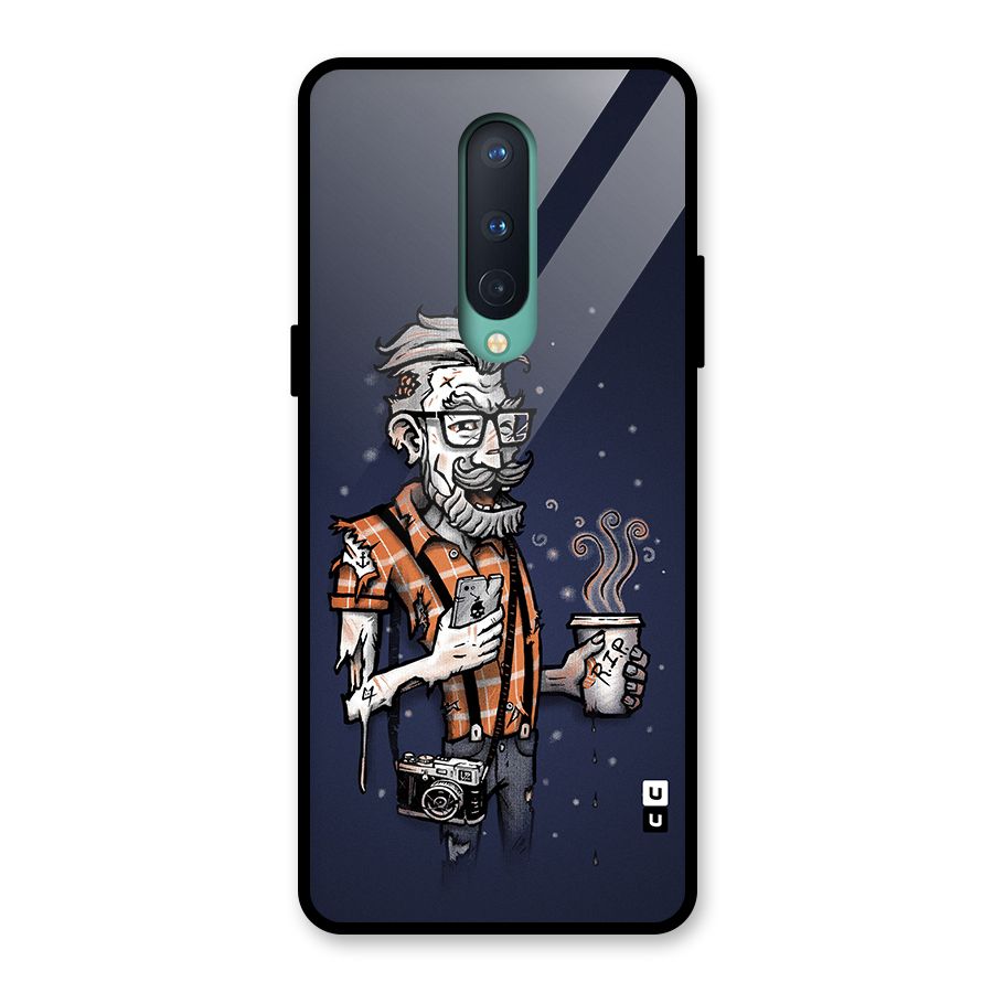 Photographer illustration Glass Back Case for OnePlus 8