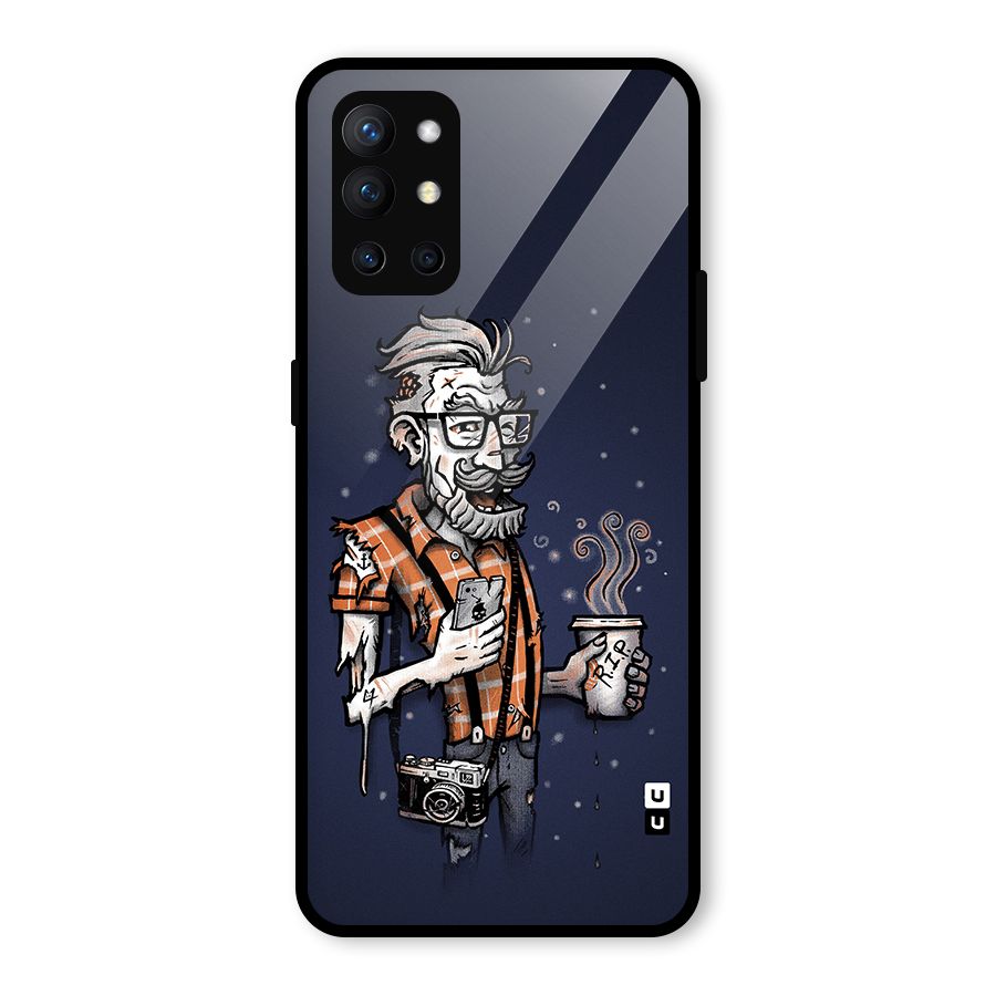 Photographer illustration Glass Back Case for OnePlus 9R