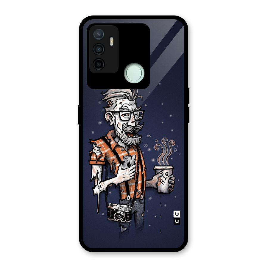Photographer illustration Glass Back Case for Oppo A53