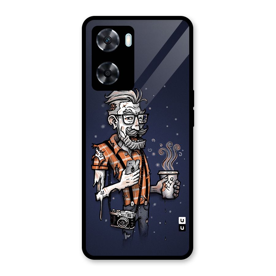 Photographer illustration Glass Back Case for Oppo A77
