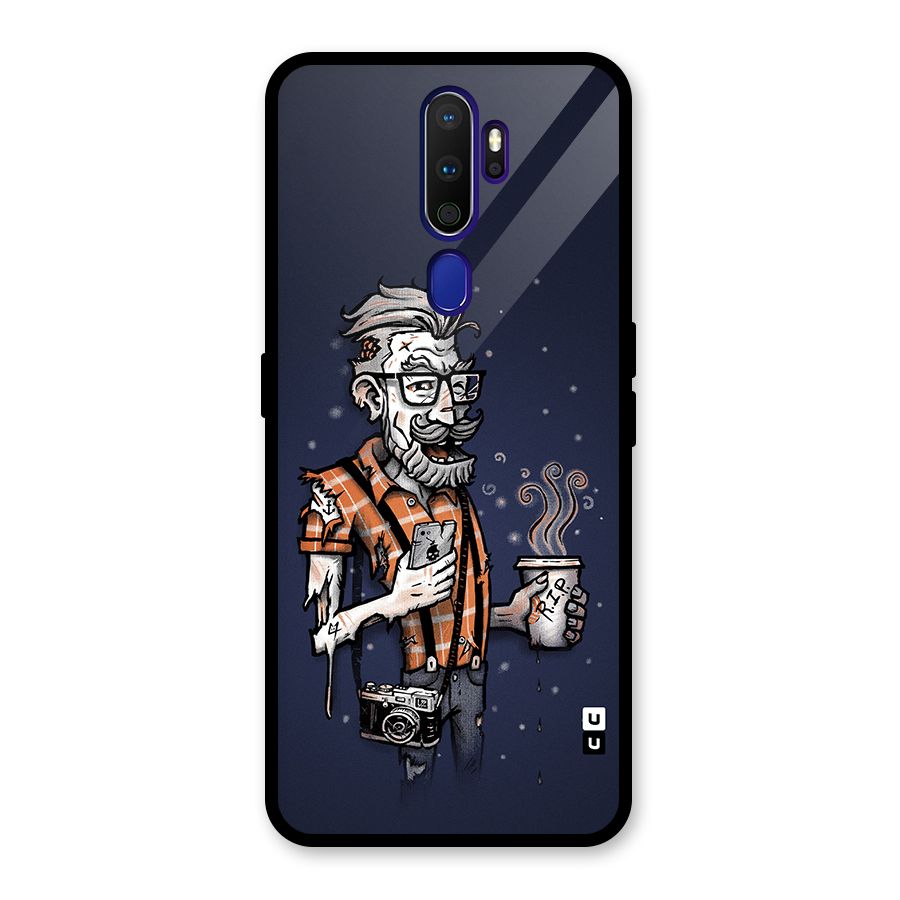 Photographer illustration Glass Back Case for Oppo A9 (2020)