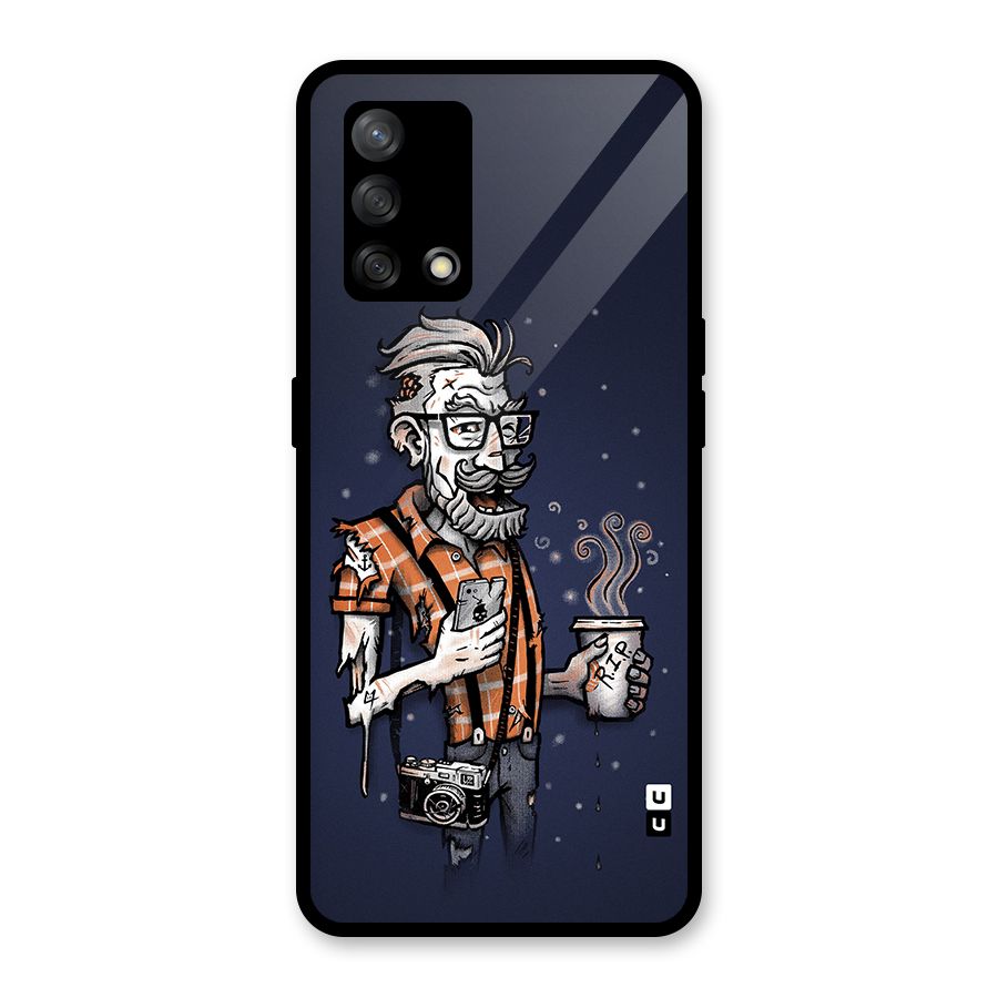 Photographer illustration Glass Back Case for Oppo F19