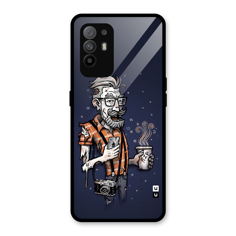 Photographer illustration Glass Back Case for Oppo F19 Pro Plus 5G