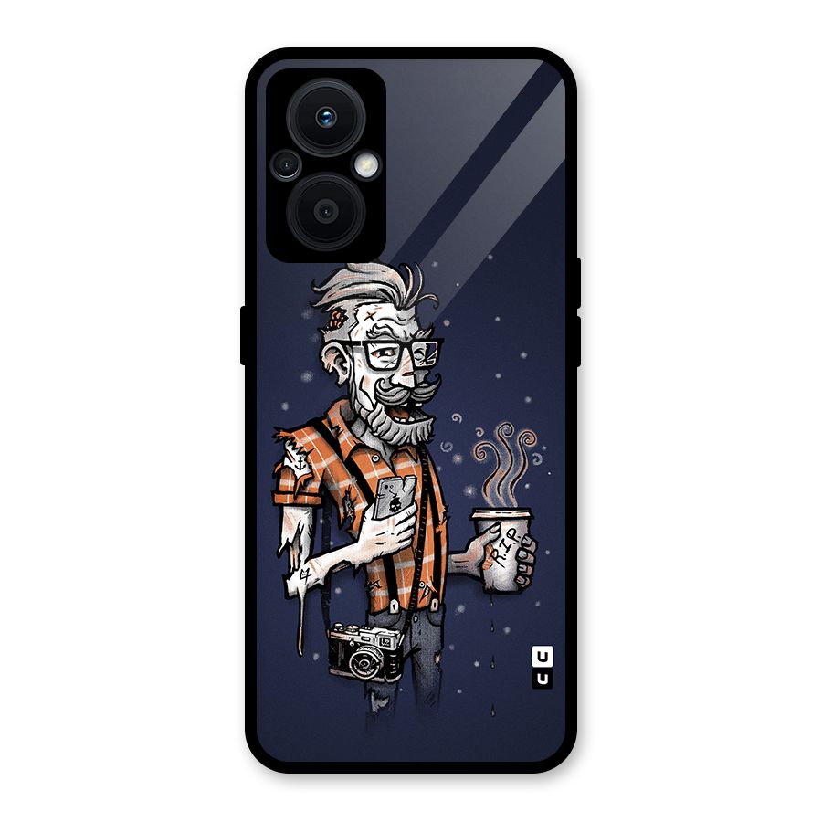 Photographer illustration Glass Back Case for Oppo F21s Pro 5G
