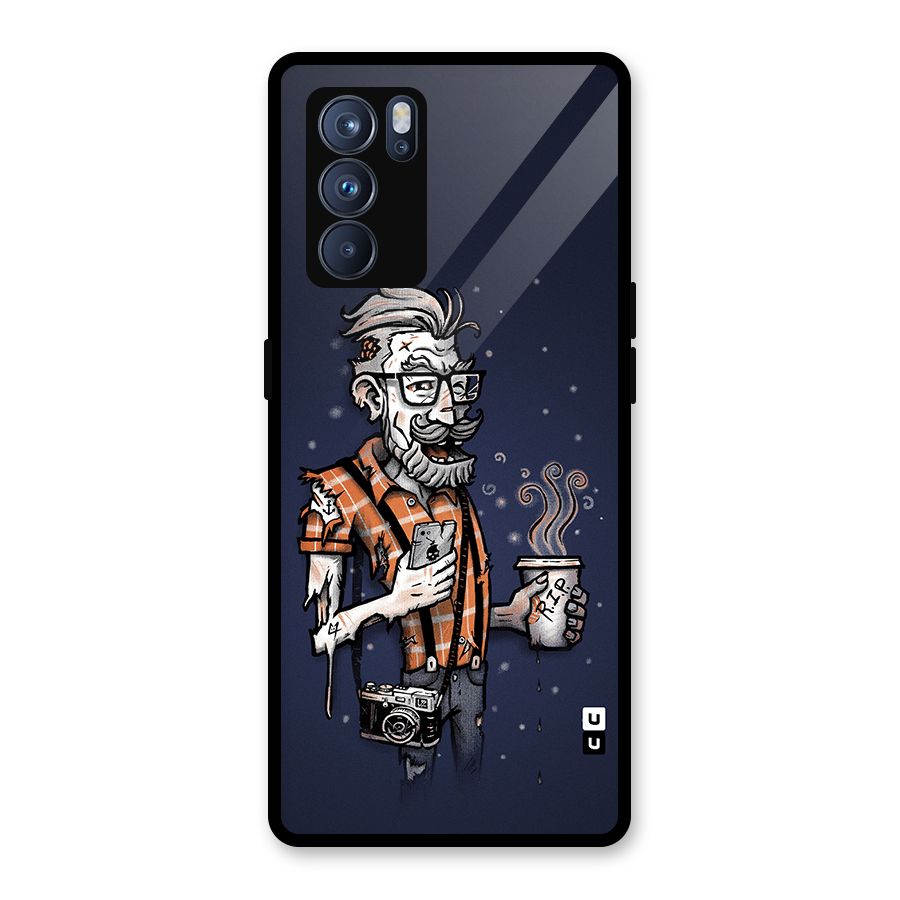 Photographer illustration Glass Back Case for Oppo Reno6 Pro 5G