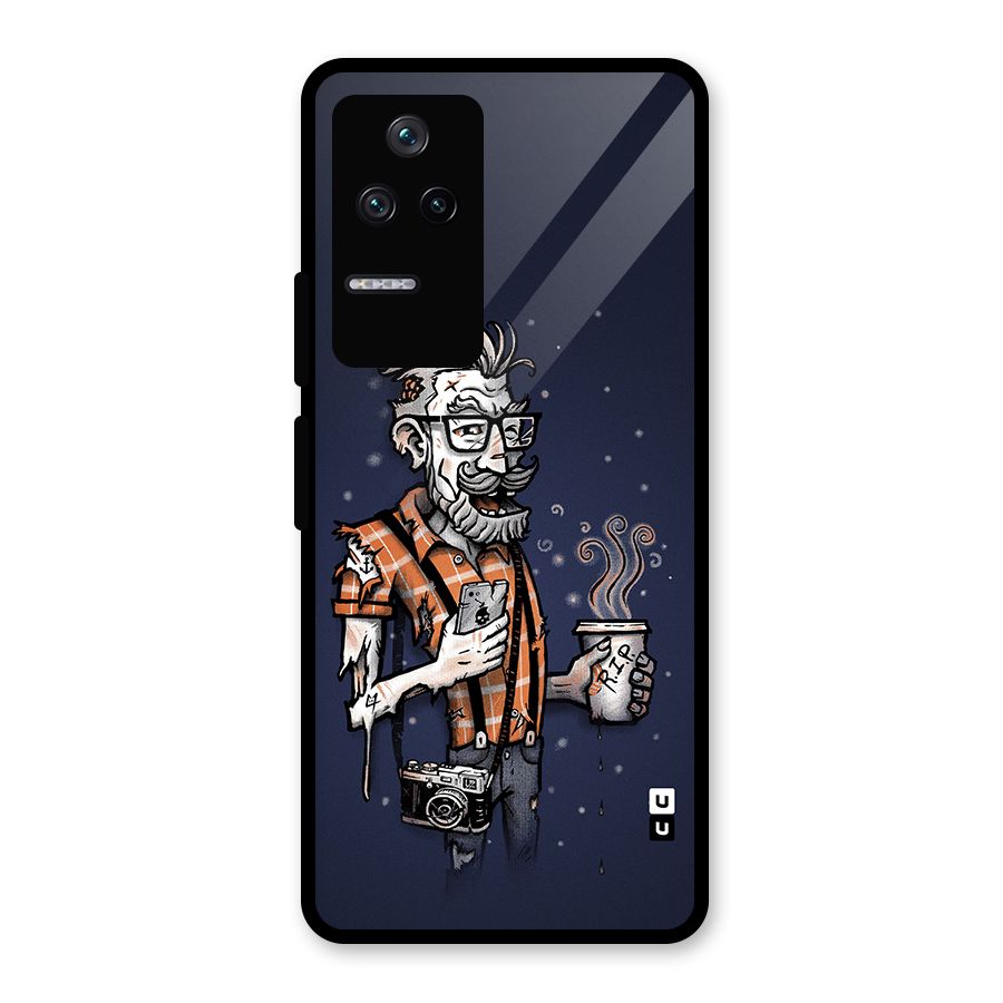 Photographer illustration Glass Back Case for Poco F4 5G