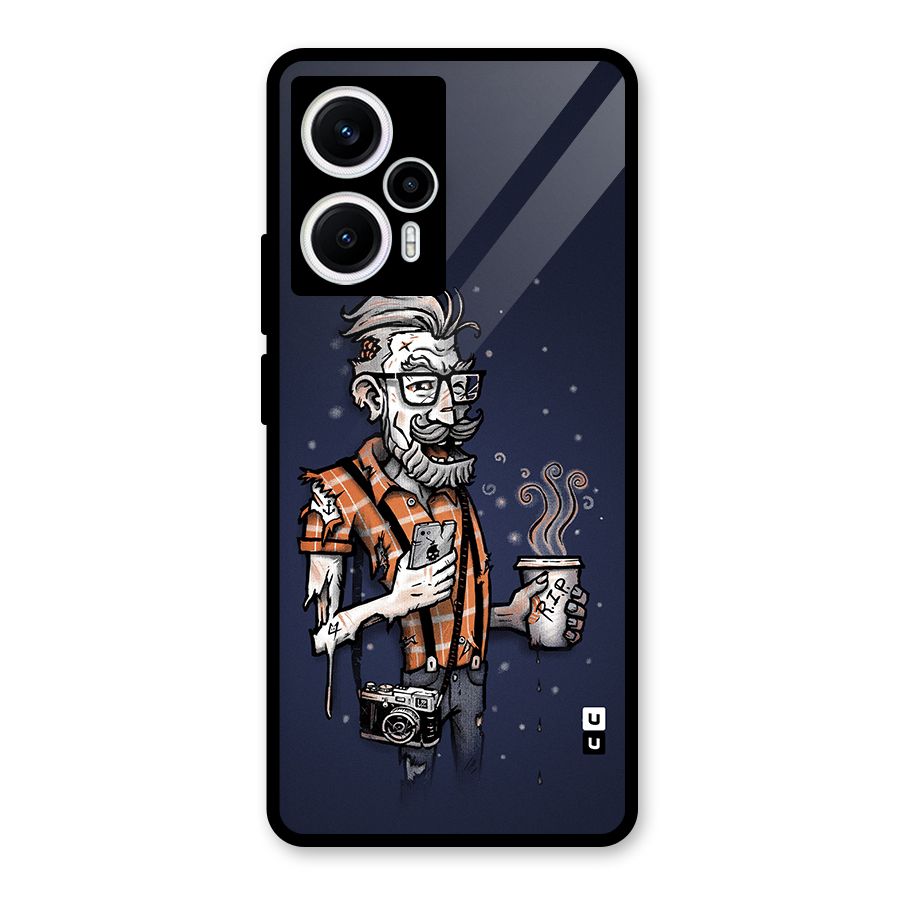Photographer illustration Glass Back Case for Poco F5