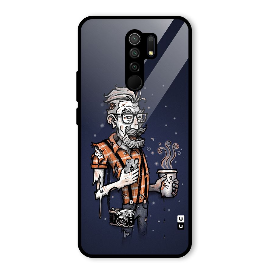 Photographer illustration Glass Back Case for Poco M2