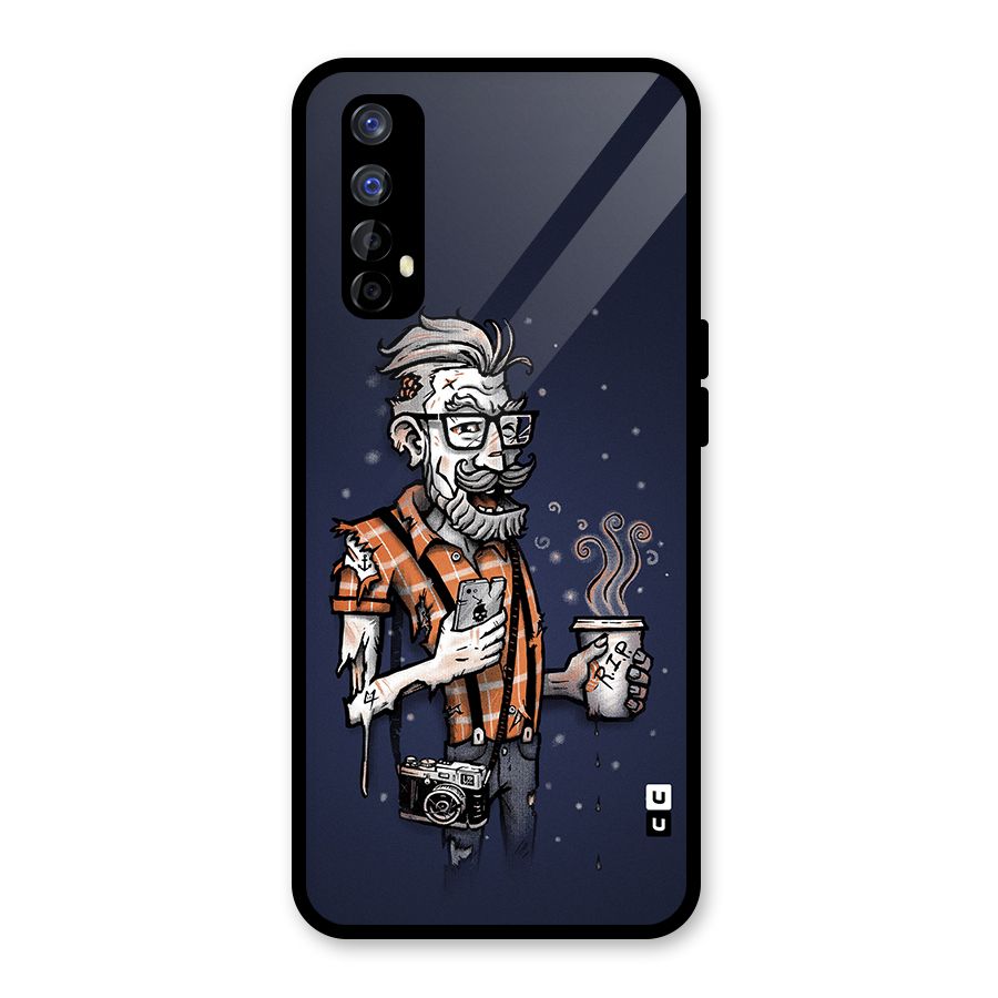 Photographer illustration Glass Back Case for Realme 7