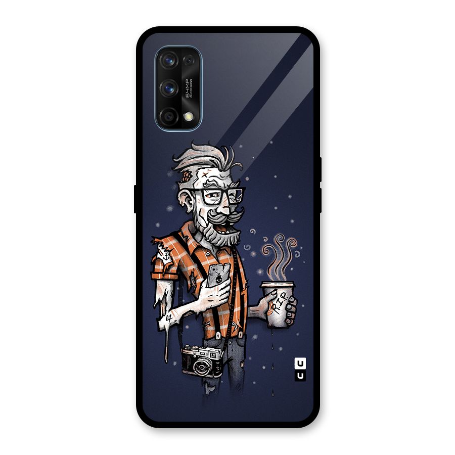 Photographer illustration Glass Back Case for Realme 7 Pro