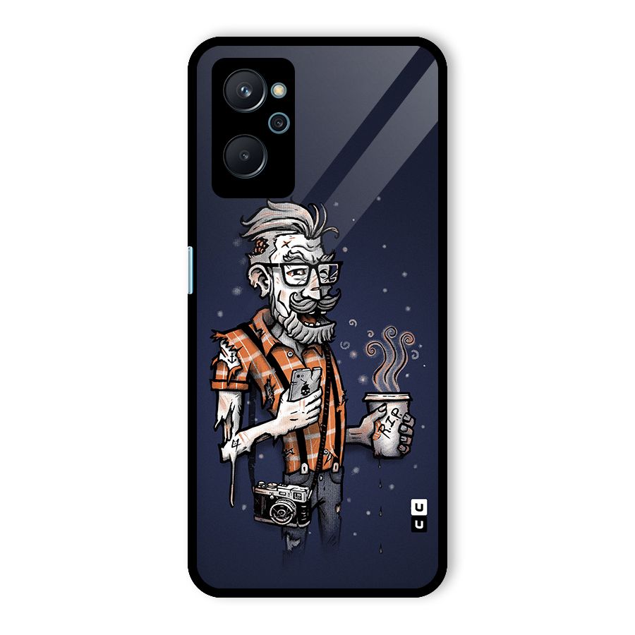 Photographer illustration Glass Back Case for Realme 9i