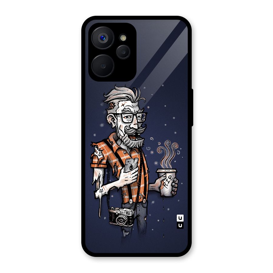 Photographer illustration Glass Back Case for Realme 9i 5G