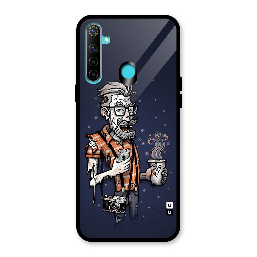 Photographer illustration Glass Back Case for Realme Narzo 10