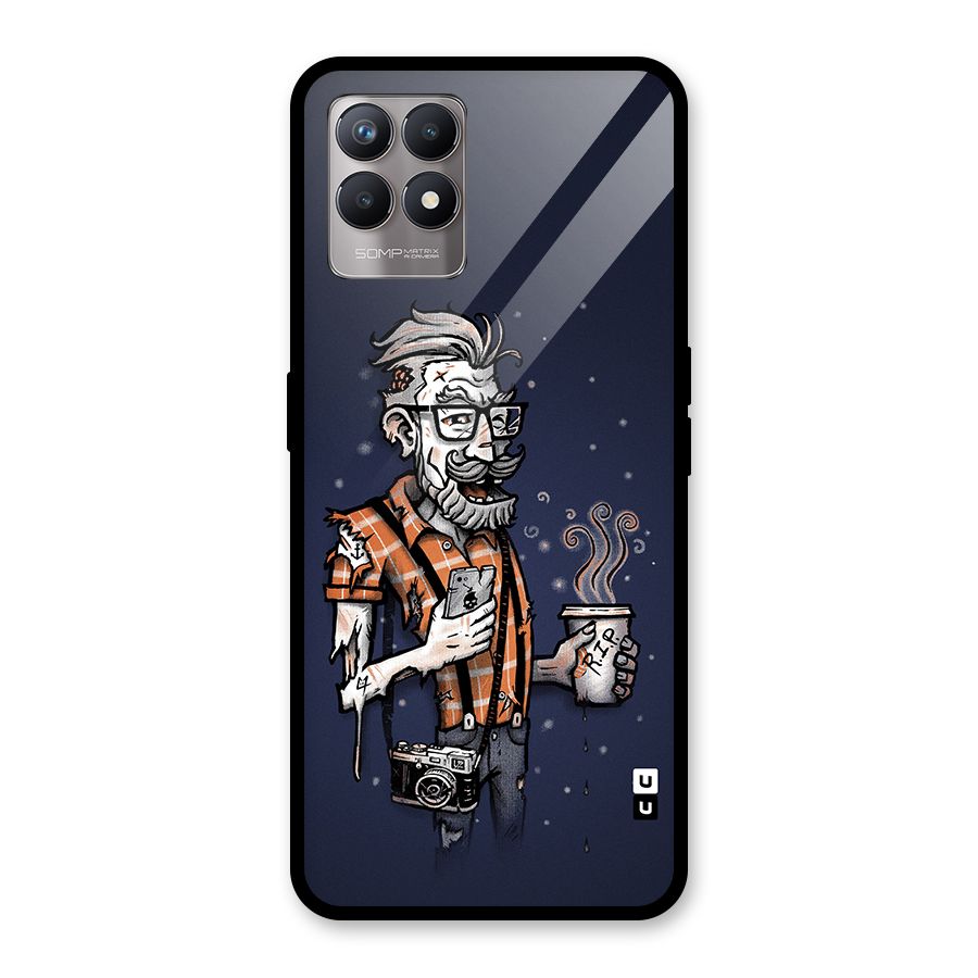 Photographer illustration Glass Back Case for Realme Narzo 50