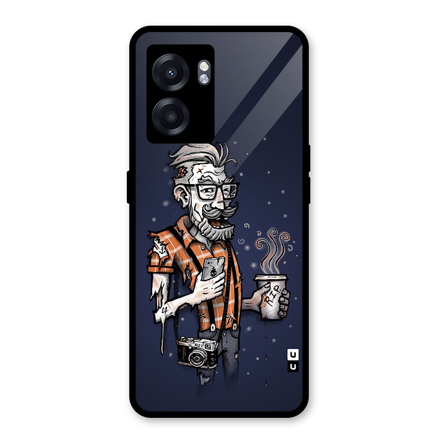 Photographer illustration Glass Back Case for Realme Narzo 50 5G