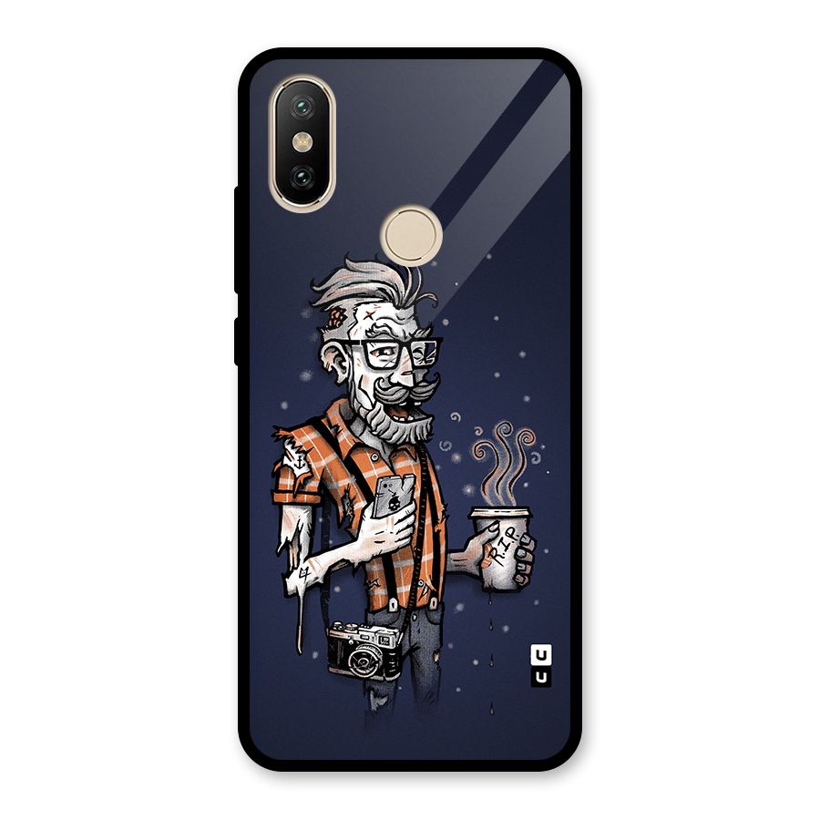 Photographer illustration Glass Back Case for Redmi A2