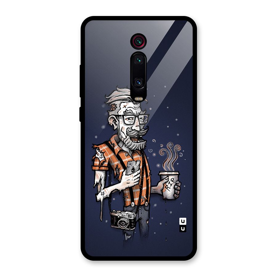 Photographer illustration Glass Back Case for Redmi K20