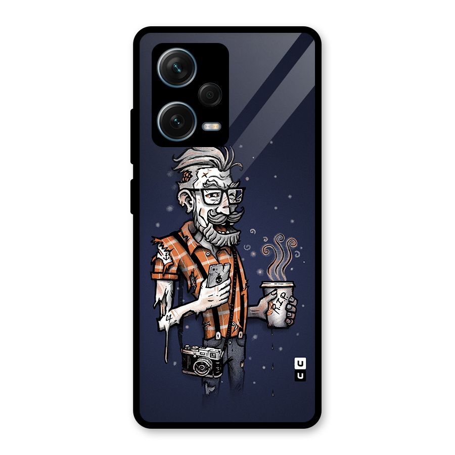 Photographer illustration Glass Back Case for Redmi Note 12 Pro Plus 5G