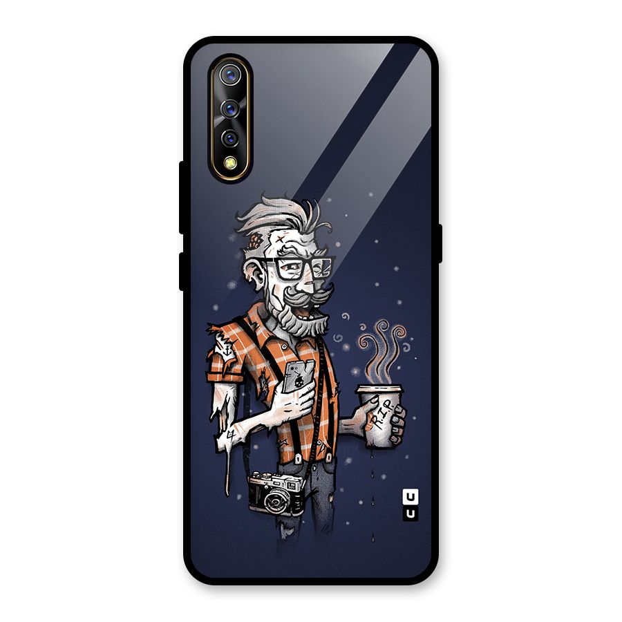 Photographer illustration Glass Back Case for Vivo S1