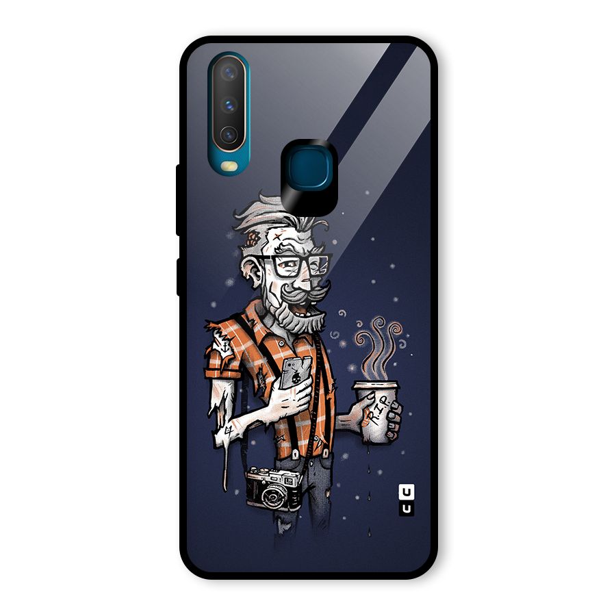 Photographer illustration Glass Back Case for Vivo U10