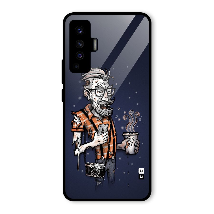 Photographer illustration Glass Back Case for Vivo X50