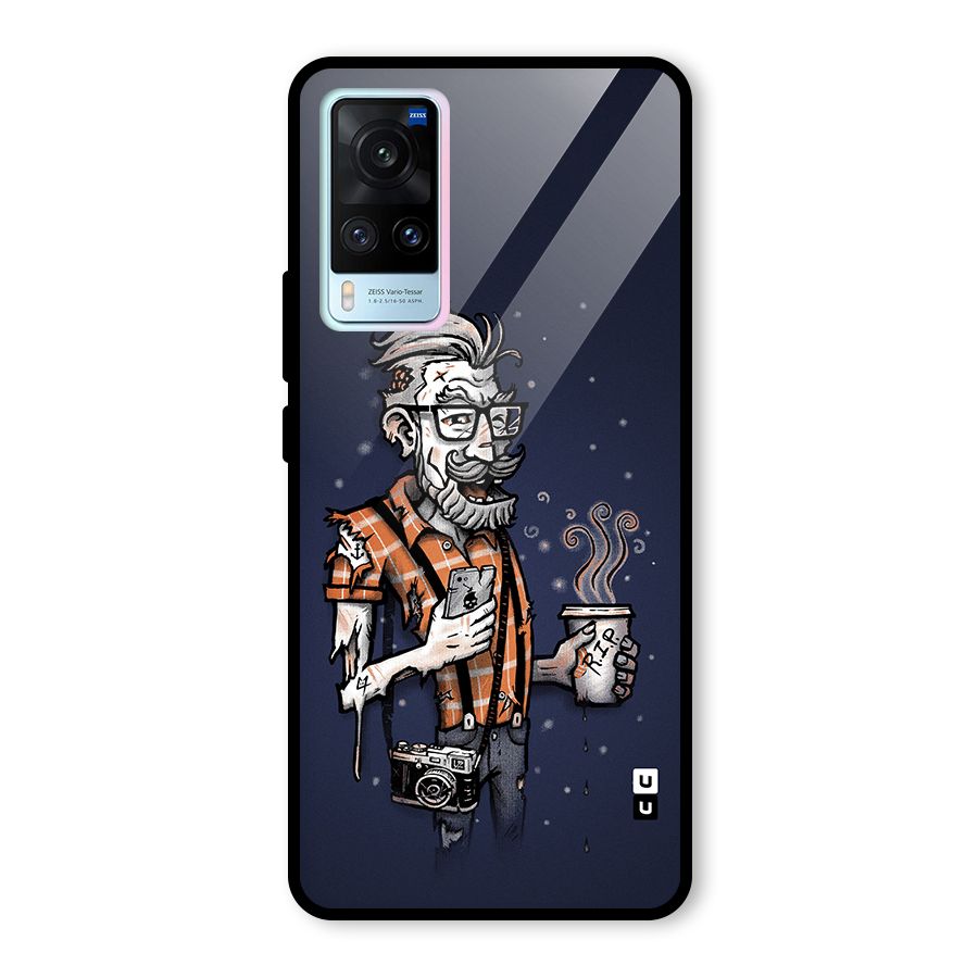 Photographer illustration Glass Back Case for Vivo X60