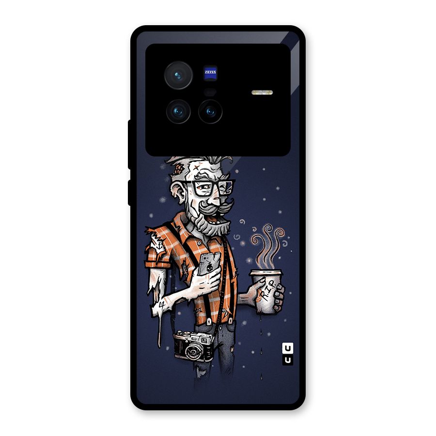 Photographer illustration Glass Back Case for Vivo X80