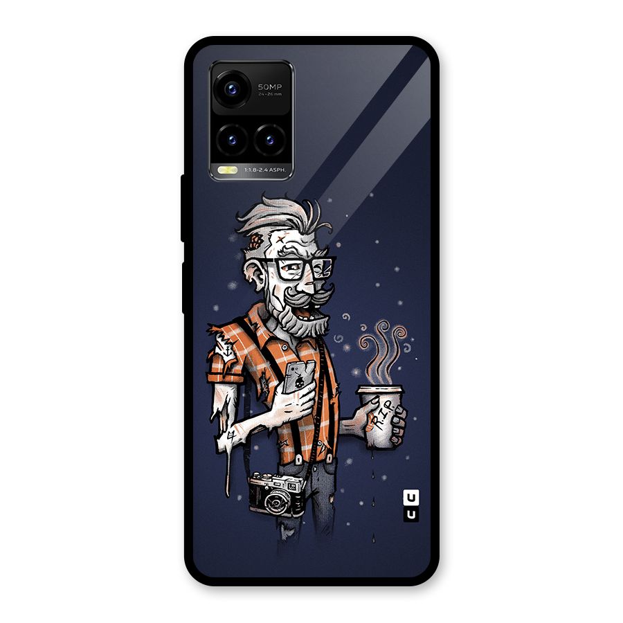 Photographer illustration Glass Back Case for Vivo Y21T