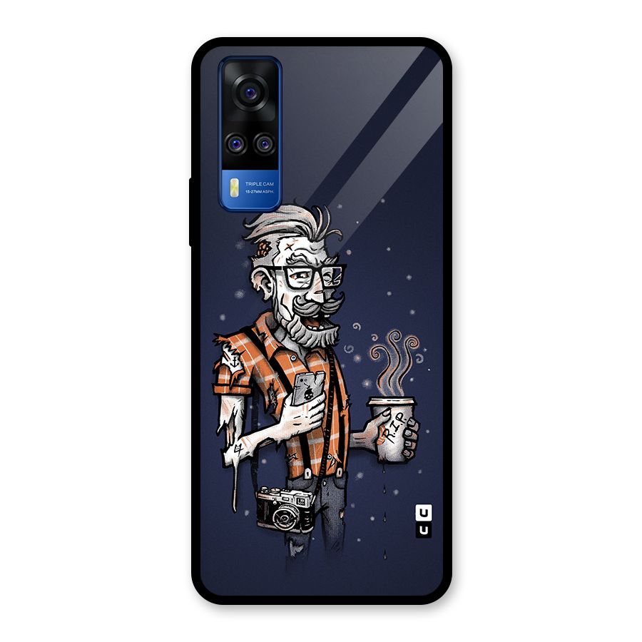 Photographer illustration Glass Back Case for Vivo Y31