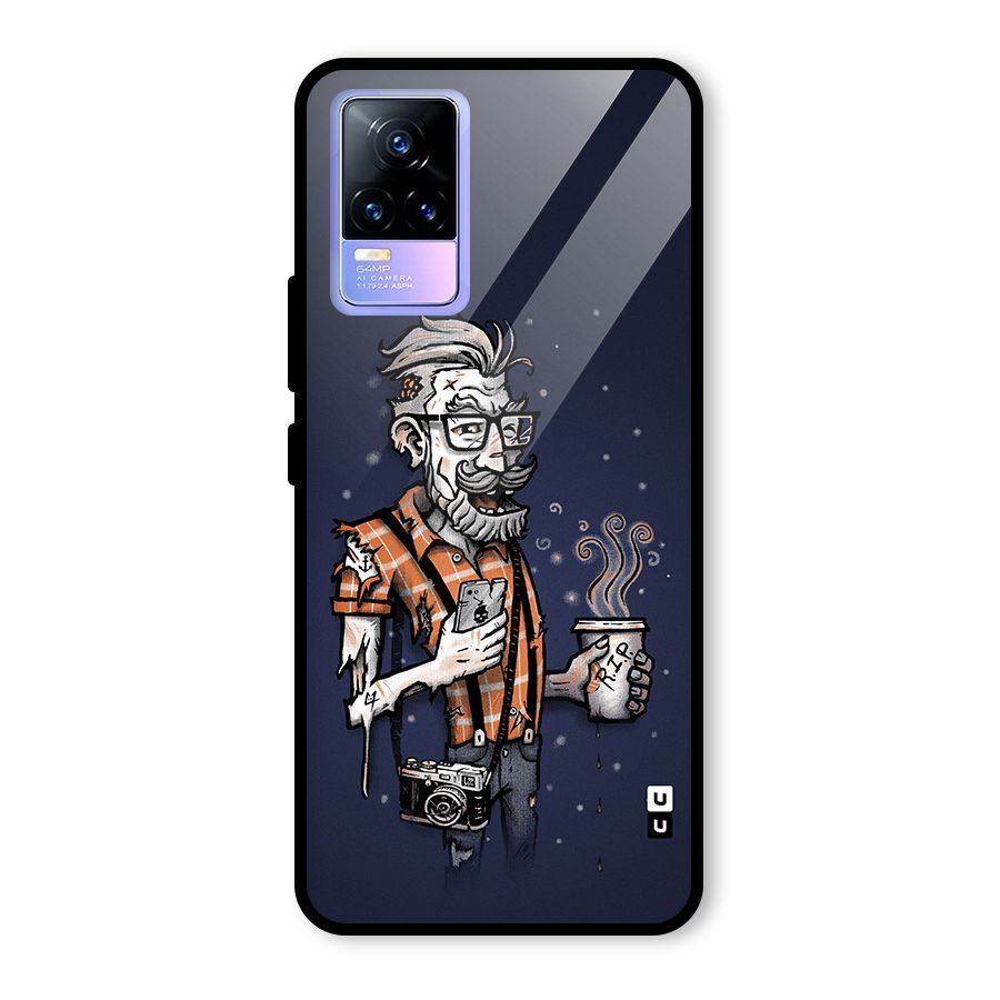 Photographer illustration Glass Back Case for Vivo Y73
