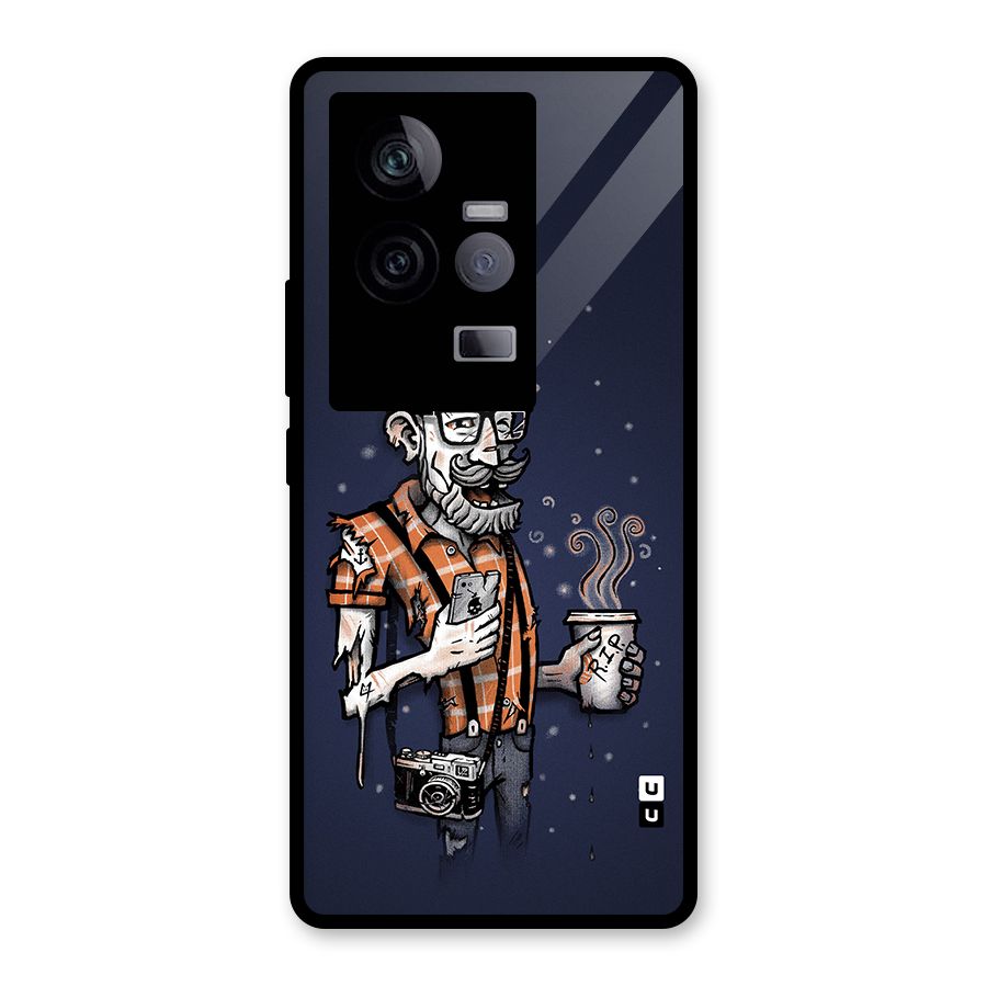 Photographer illustration Glass Back Case for Vivo iQOO 11 5G