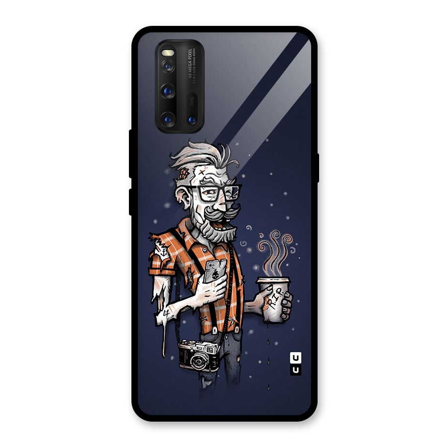 Photographer illustration Glass Back Case for Vivo iQOO 3