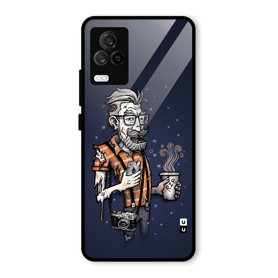 Photographer illustration Glass Back Case for Vivo iQOO 7 Legend 5G