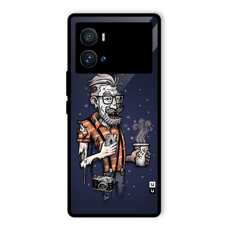 Photographer illustration Glass Back Case for Vivo iQOO 9 Pro