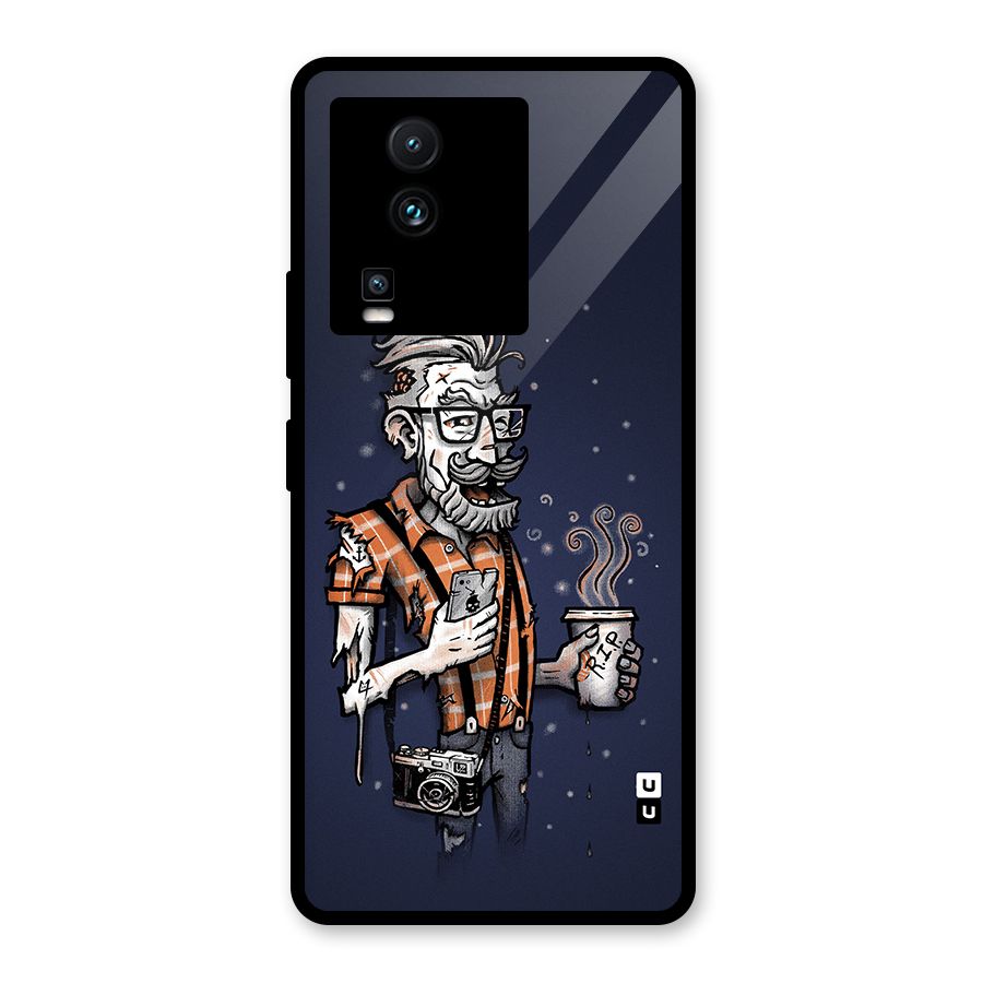 Photographer illustration Glass Back Case for Vivo iQOO Neo 7 Pro
