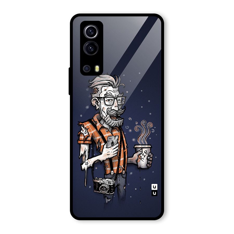 Photographer illustration Glass Back Case for Vivo iQOO Z3