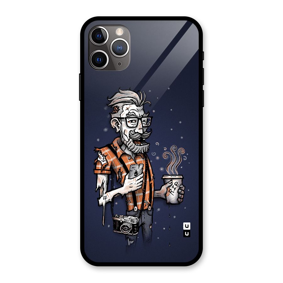 Photographer illustration Glass Back Case for iPhone 11 Pro Max