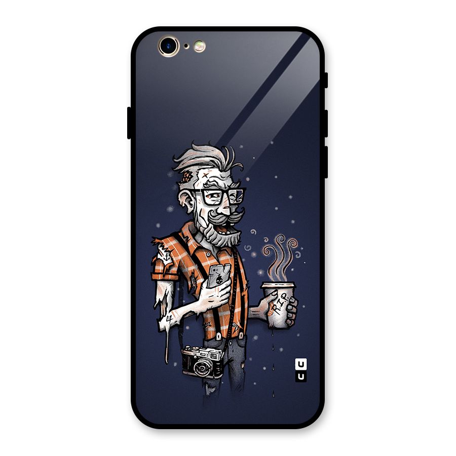 Photographer illustration Glass Back Case for iPhone 6 6S