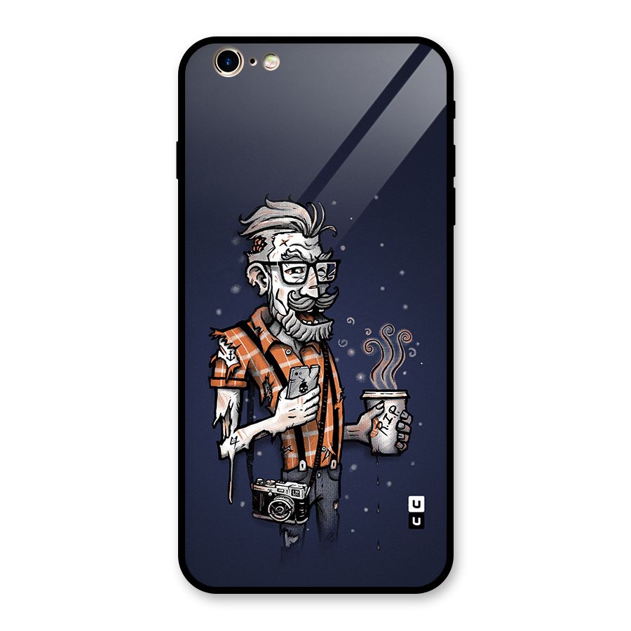Photographer illustration Glass Back Case for iPhone 6 Plus 6S Plus