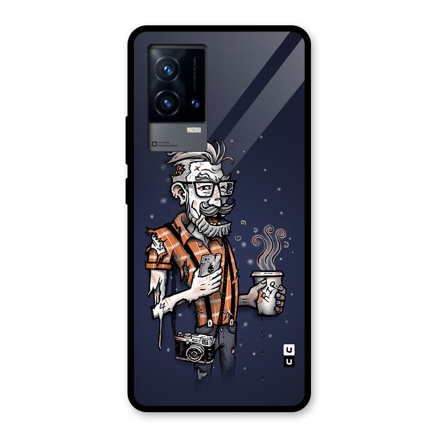 Photographer illustration Glass Back Case for iQOO 9 5G