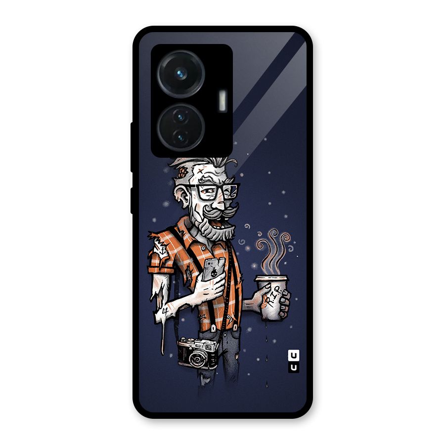 Photographer illustration Glass Back Case for iQOO Z6 44W