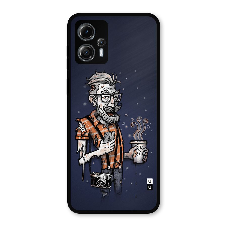 Photographer illustration Metal Back Case for Moto G13